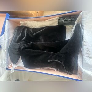 Stuart Weitzman Velvet Over The Knee Thigh High Boots